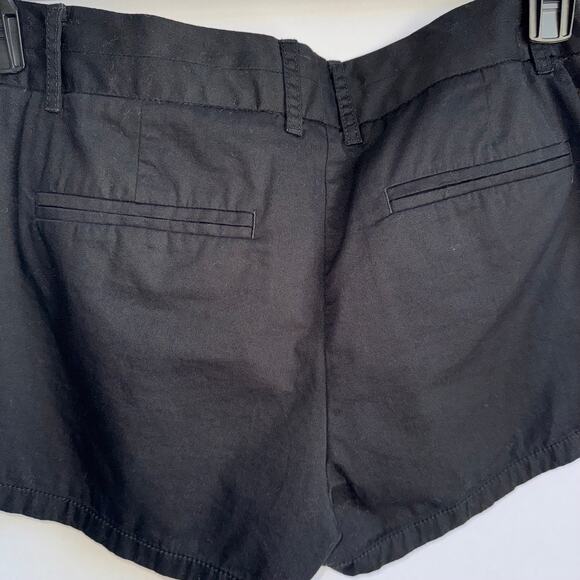 J Crew Chino Broken-in Women Shorts Size 6 Black 100%Cotton Summer Spring Causal - Picture 4 of 8